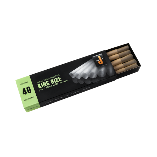 Jware Cones King Size Unbleached 40 Pack - Billede 2