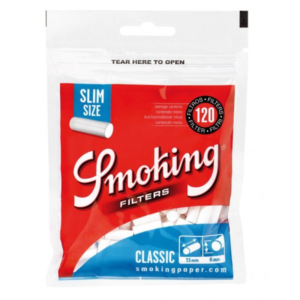 Smoking Classic Cigarette Filter 6mm Slim Size (30 Poser) - Billede 2