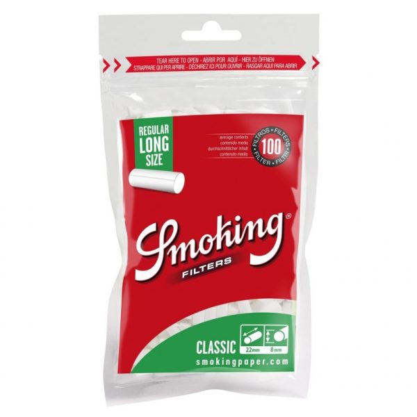 Smoking Classic Filters 8 mm Regular Long Filter (25 Poser) - Billede 2