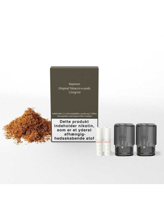 Vapeson E-pods Original Tobacco 12mg 2×2 ml (10pcs/display)