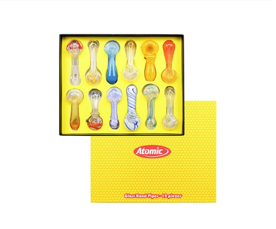 Atomic Glass Pipe 8 cm Assorted (6 pcs/display)